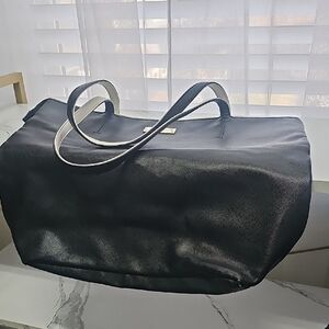 Calvin Klein Black Tote Bag with White Accents